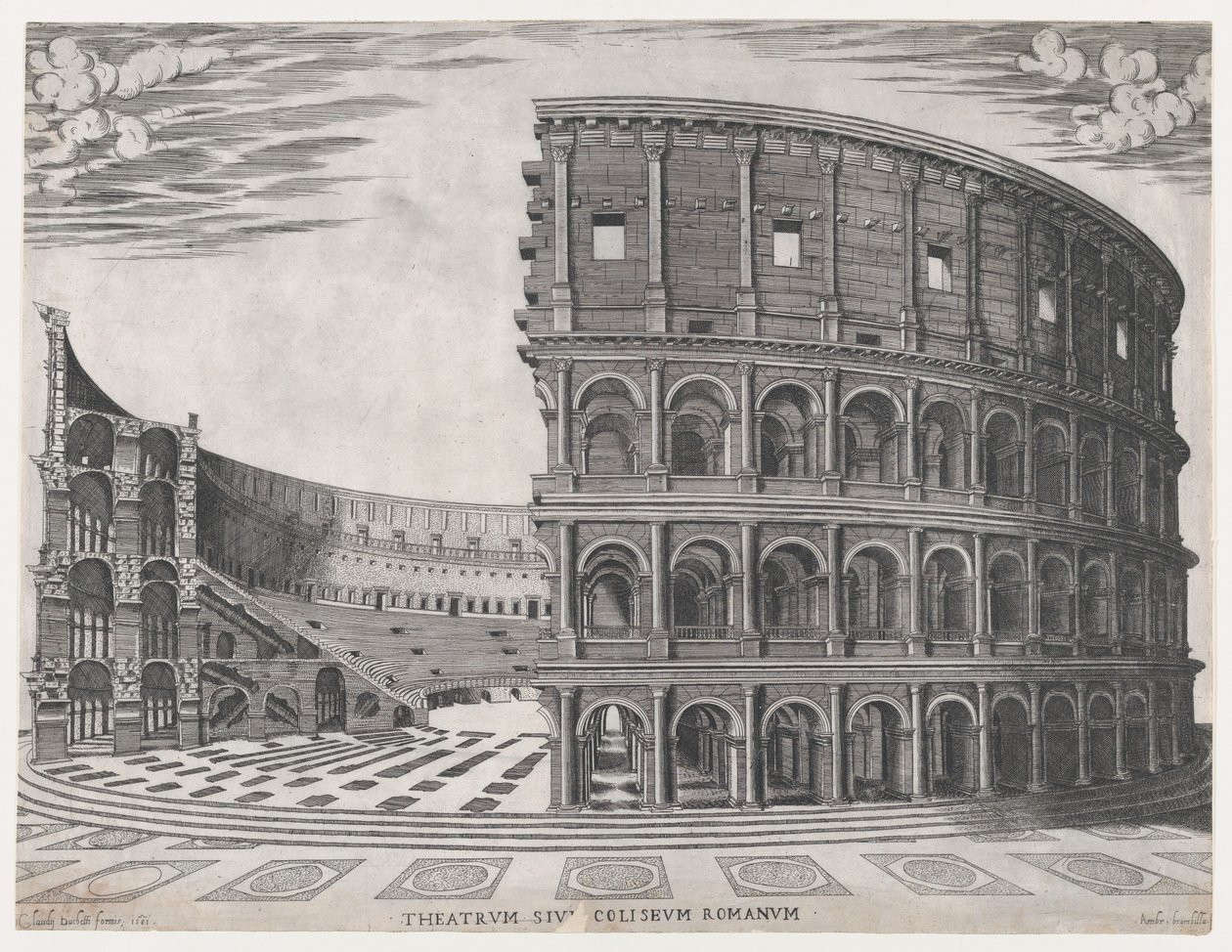 Lustro rzymskiej świetności: Koloseum, 1581., 1581. autorstwa Giovanni Ambrogio Brambilla