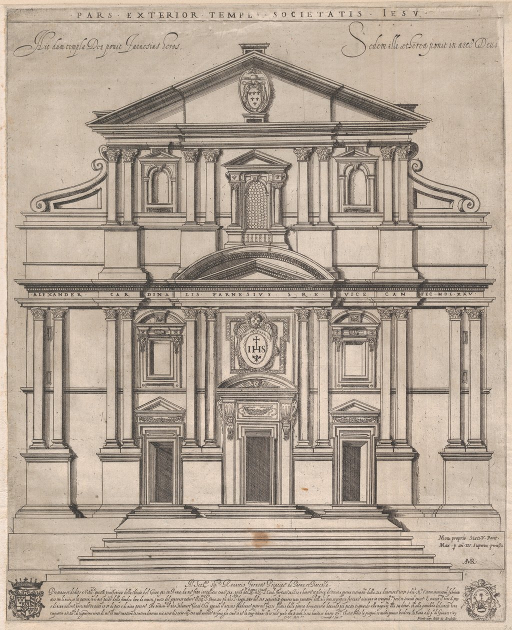 Gesù, Rzym, ze Speculum Romanae Magnificentiae: 1589., 1589. autorstwa Giovanni Ambrogio Brambilla