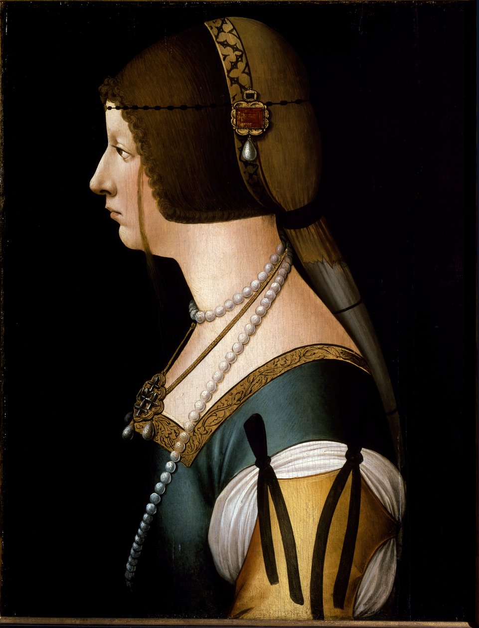 Portret Imperatorki Bianki Marii Sforza autorstwa Giovanni Ambrogio de (circle of) Predis