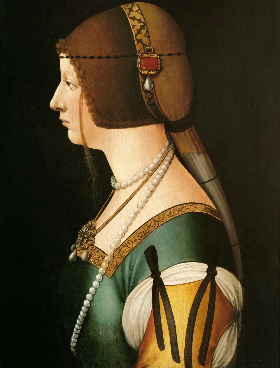 Portret Bianki Marii Sforzy 1472-1510, drugiej żony Maksymiliana I, cesarza rzymskiego, 14 autorstwa Giovanni Ambrogio de Predis