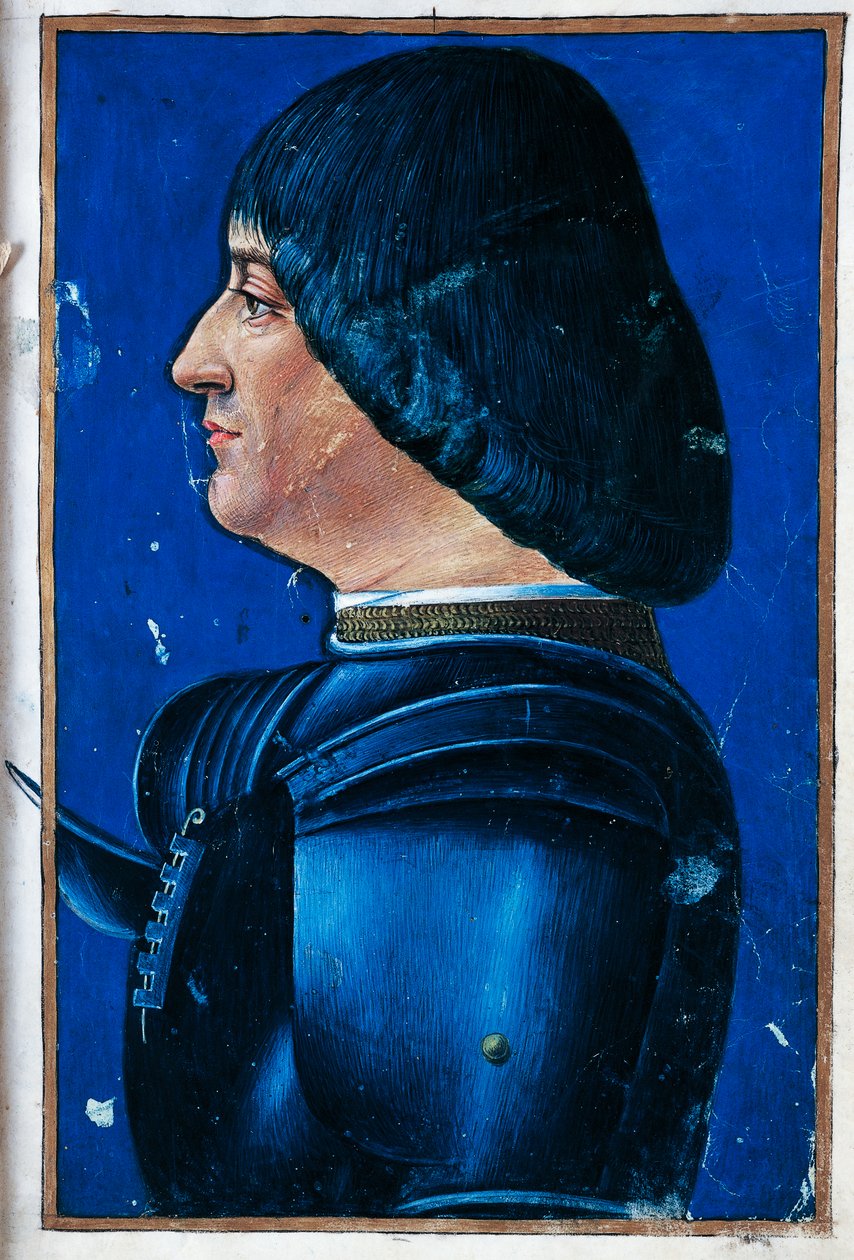 Portret Ludovica Marii Sforzy, Moro (Vigevano autorstwa Giovanni Ambrogio de Predis