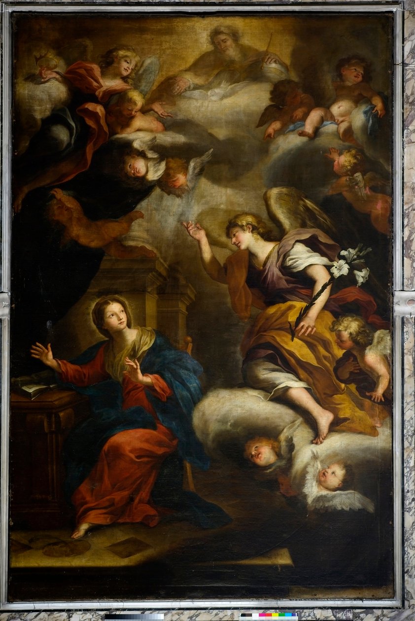 Zwiastowanie przed 1670 (olej na płótnie) autorstwa Giovanni Andrea Carlone