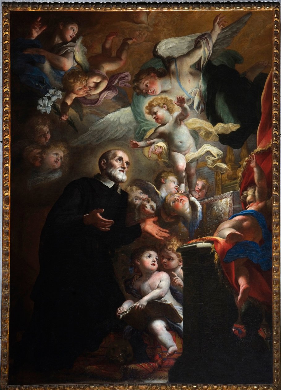 Objawienie Dziecka w San Filippo Neri. 1687 (olej na płótnie) autorstwa Giovanni Andrea Carlone