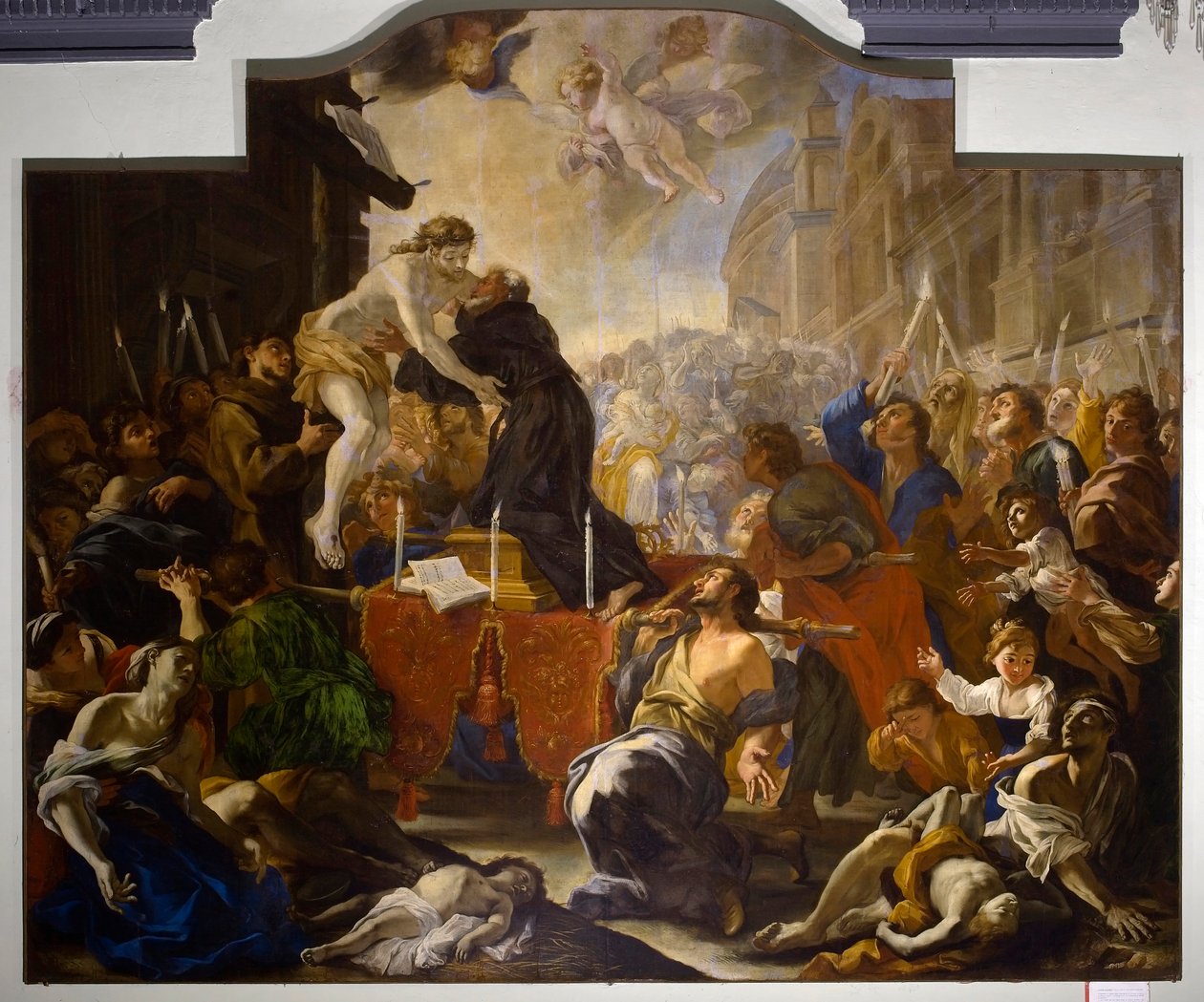 Jezus Ukrzyżowany odrywa się od krzyża, ok. 1690 (olej na płótnie) autorstwa Giovanni Andrea Carlone