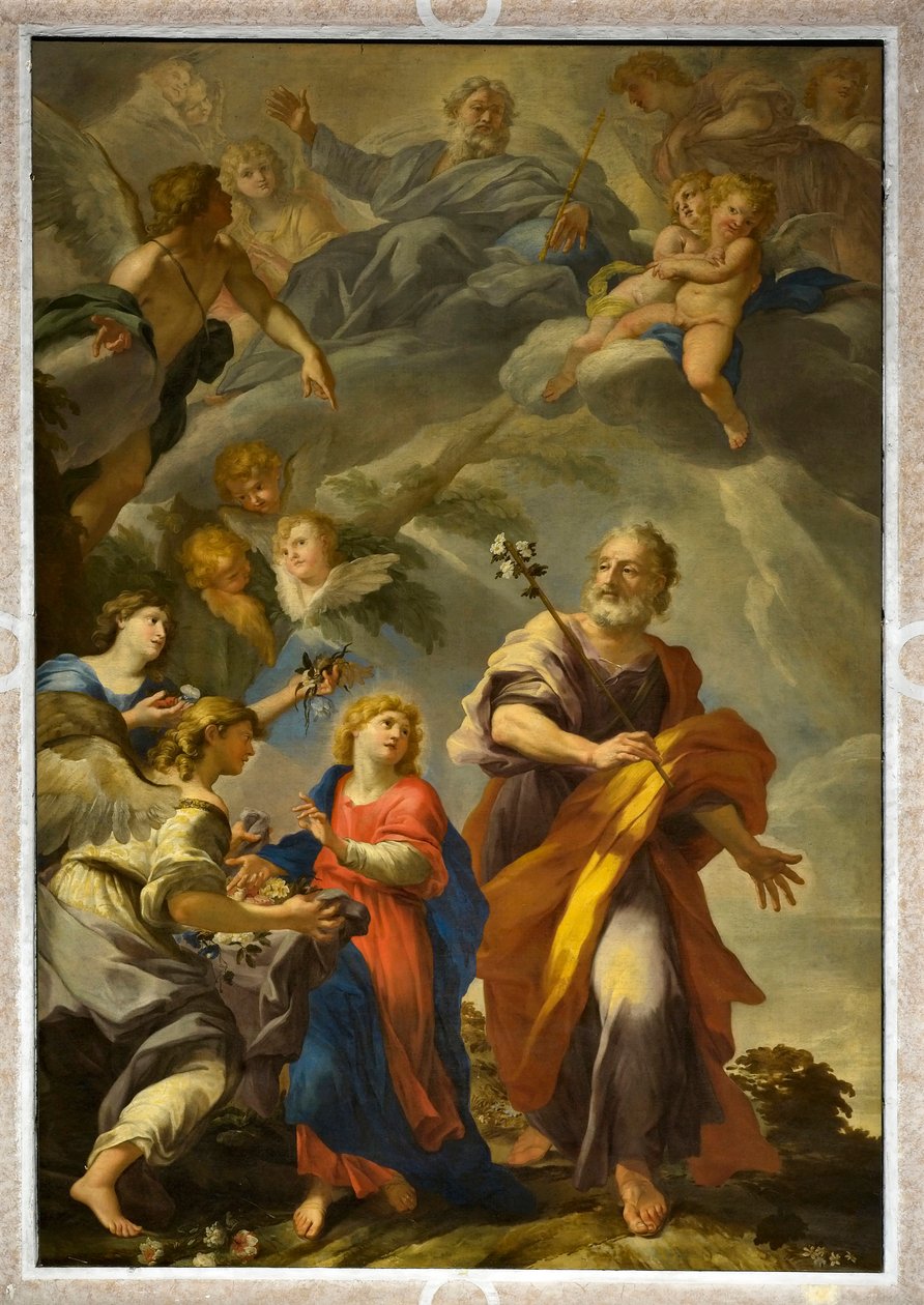 Święty Józef z Dzieciątkiem Jezus autorstwa Giovanni Andrea Carlone