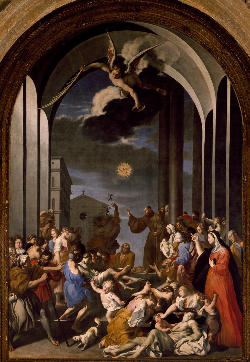 Cuda św. Franciszka z Paoli autorstwa Giovanniego Andrei Coppoli (1597-1659), Katedra św. Agaty, Gallipoli, Włochy autorstwa Giovanni Andrea Coppola