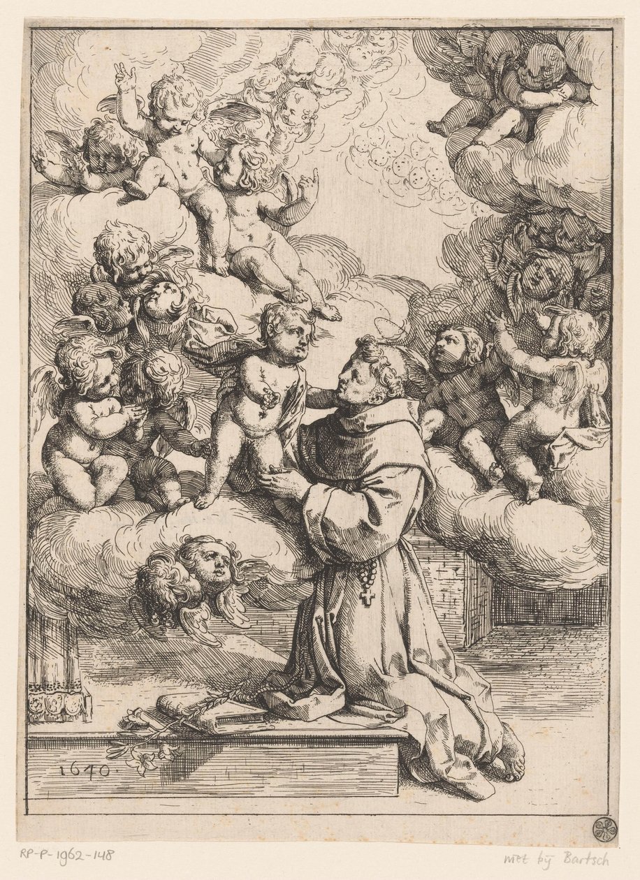 Święty Antoni Padewski z Dzieciątkiem Jezus autorstwa Giovanni Andrea Podestà (attributed to)