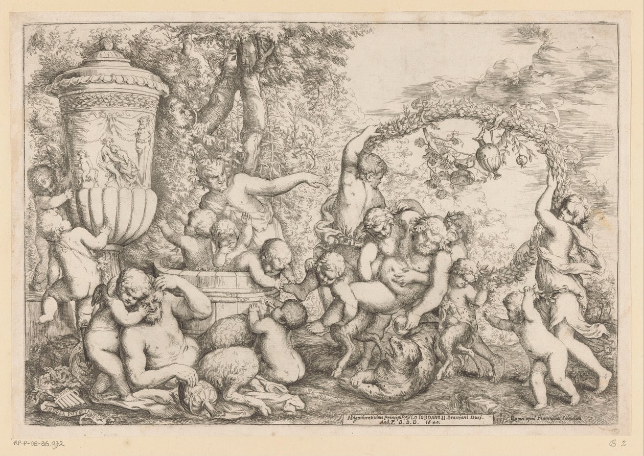 Bacchanal spotkał Silenusa autorstwa Giovanni Andrea Podesta