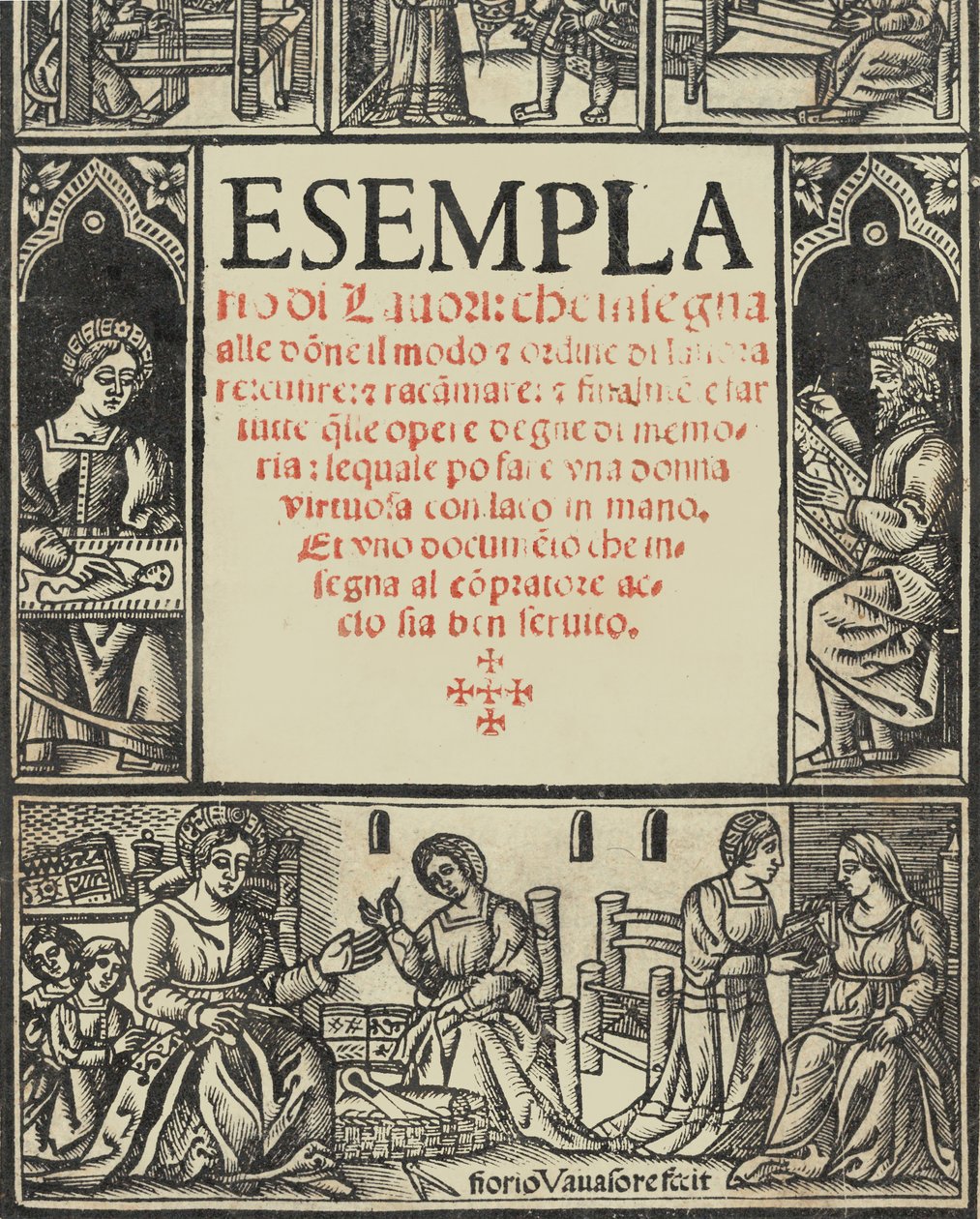 Specimen of Lauori ..., strona tytułowa recto, 1 sierpnia 1532 autorstwa Giovanni Andrea Vavassore