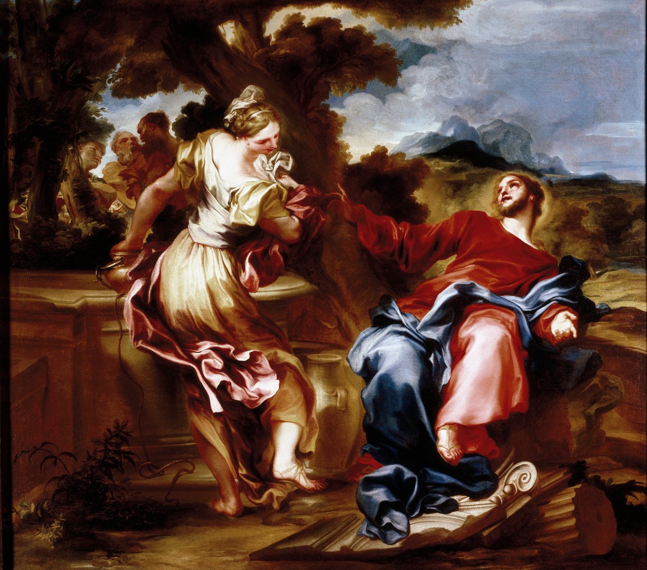 Chrystus i Samarytanin. Obraz Giovanniego Andrei de 