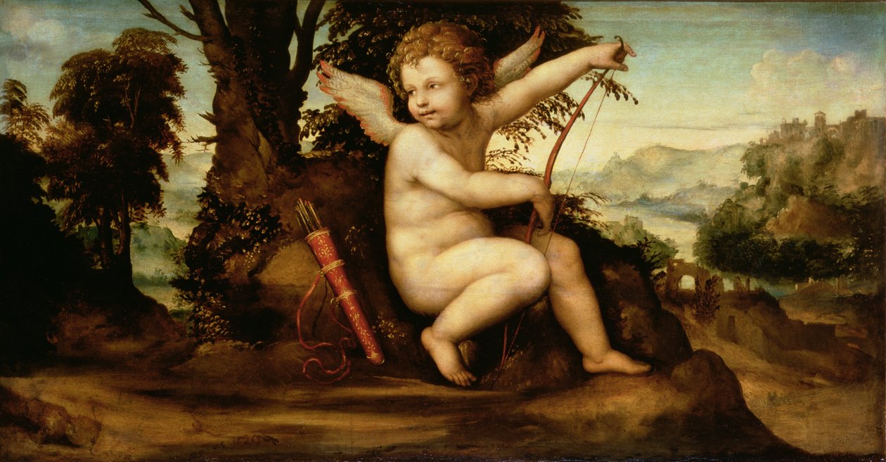 Amorek w krajobrazie, ok. 1510 autorstwa Giovanni Antonio Bazzi Sodoma