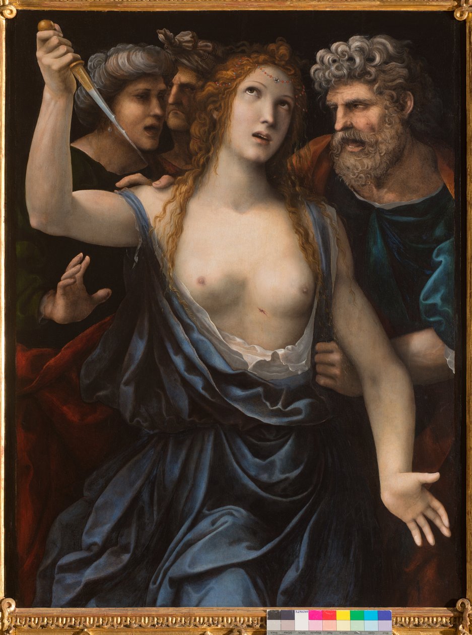 Śmierć Lukrecji, c.1515 autorstwa Giovanni Antonio Bazzi Sodoma