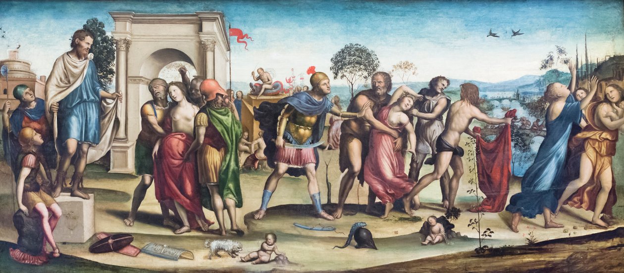 Gwałt kobiet Sabine autorstwa Giovanni Antonio Bazzi Sodoma