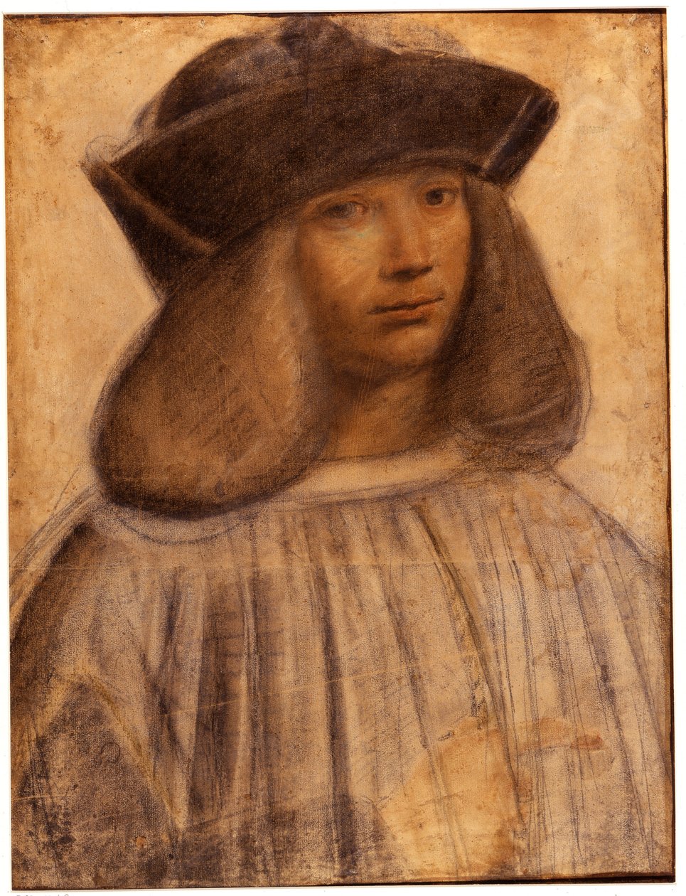 Portret Francesco Melziego (w. 1491-1570) włoskiego malarza, ucznia i towarzysza (kochanka) Leonarda de Vinci (rysunek) autorstwa Giovanni Antonio Boltraffio