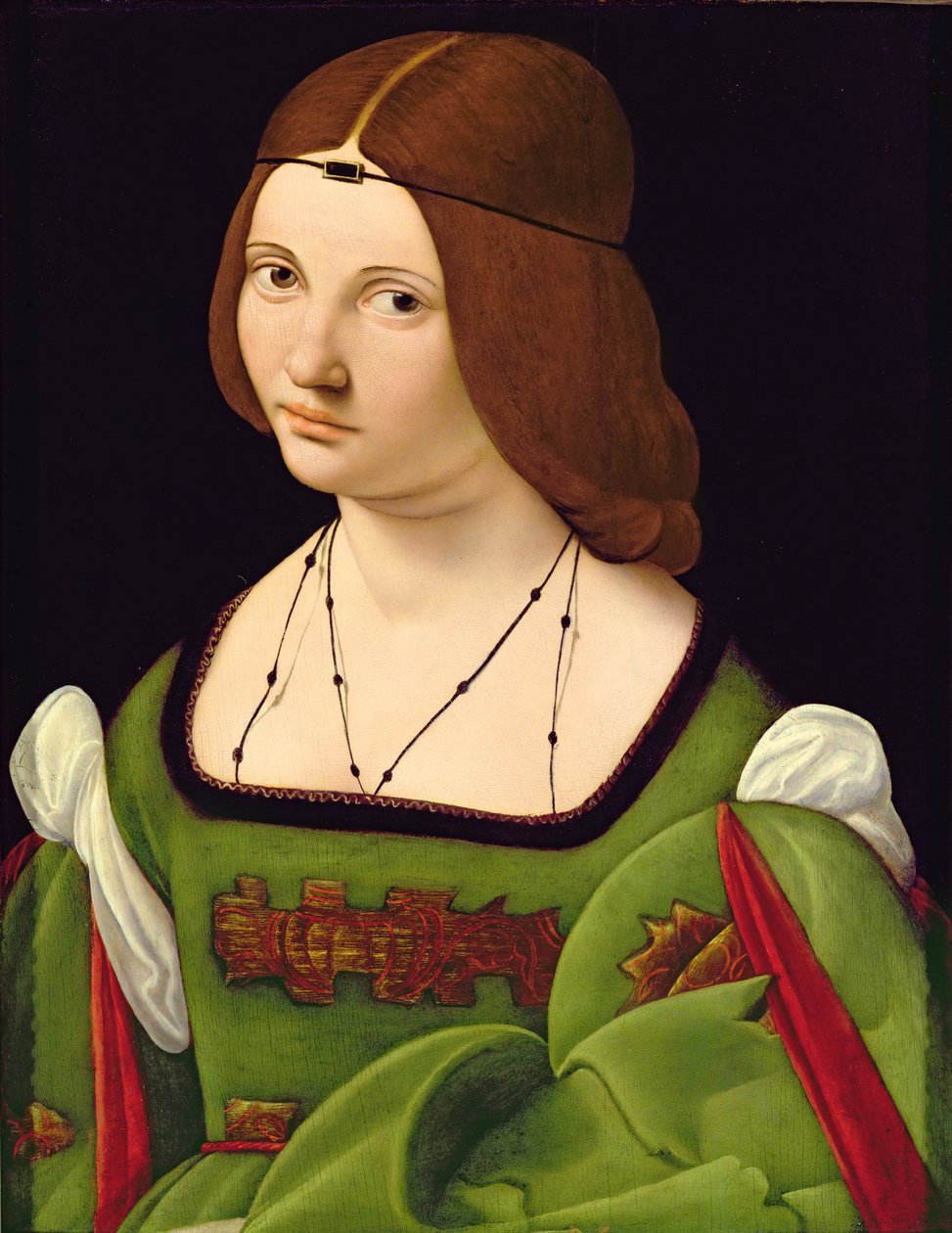 Portret damy (patrz 130357) (po renowacji) autorstwa Giovanni Antonio Boltraffio