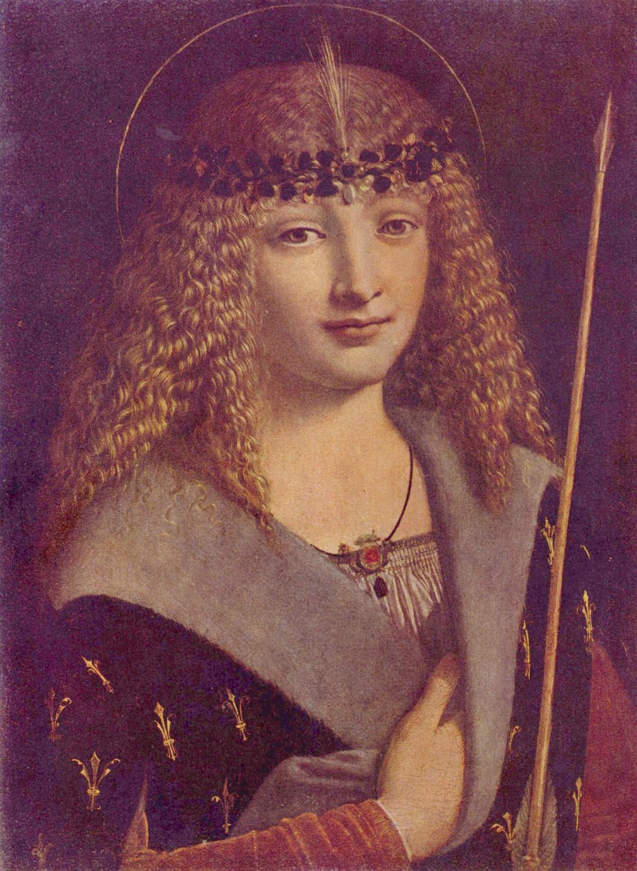 Portret chłopca jako świętego Sebastiana autorstwa Giovanni Antonio Boltraffio
