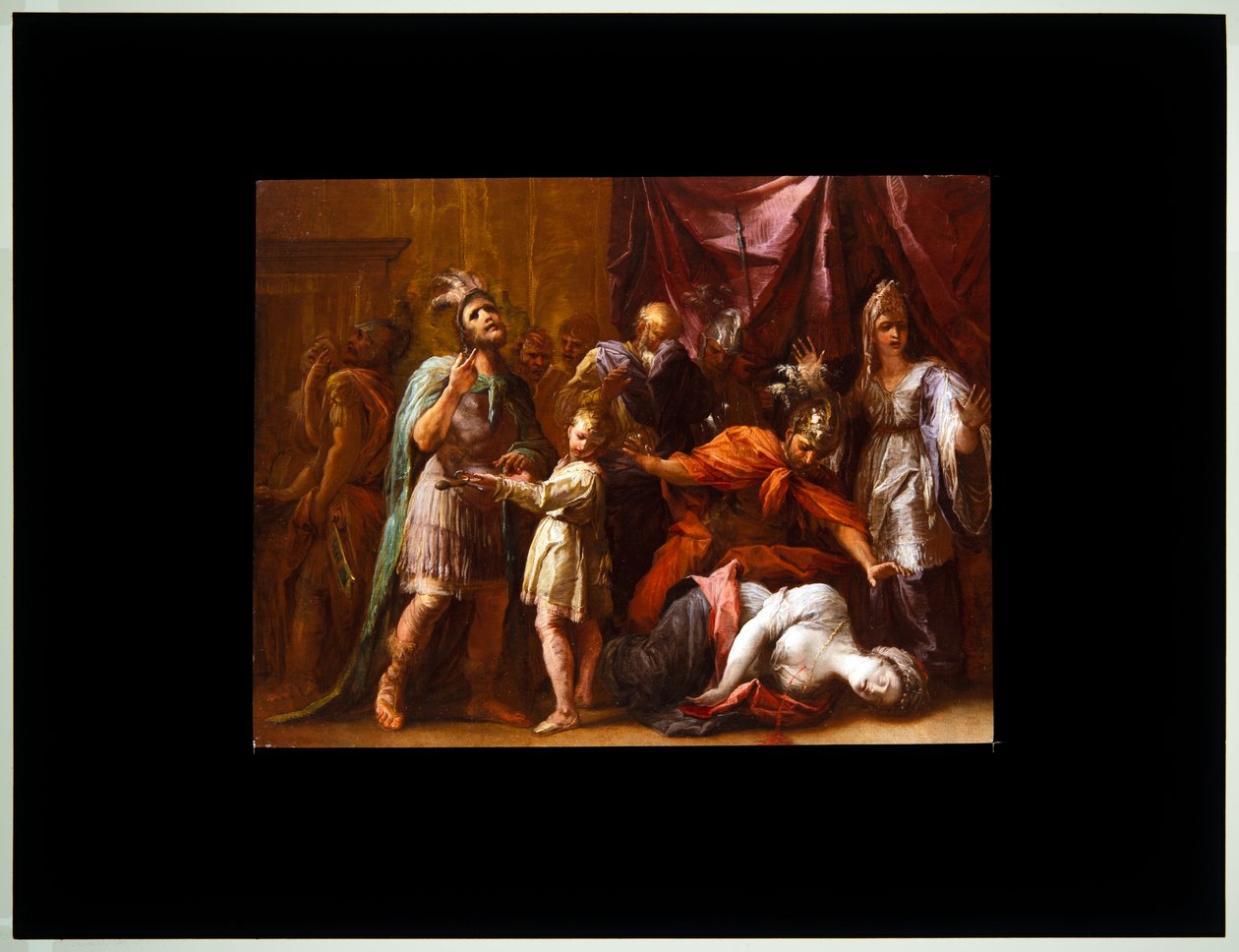 Śmierć Lukrecji (płótno) autorstwa Giovanni Antonio Burrini or Burino