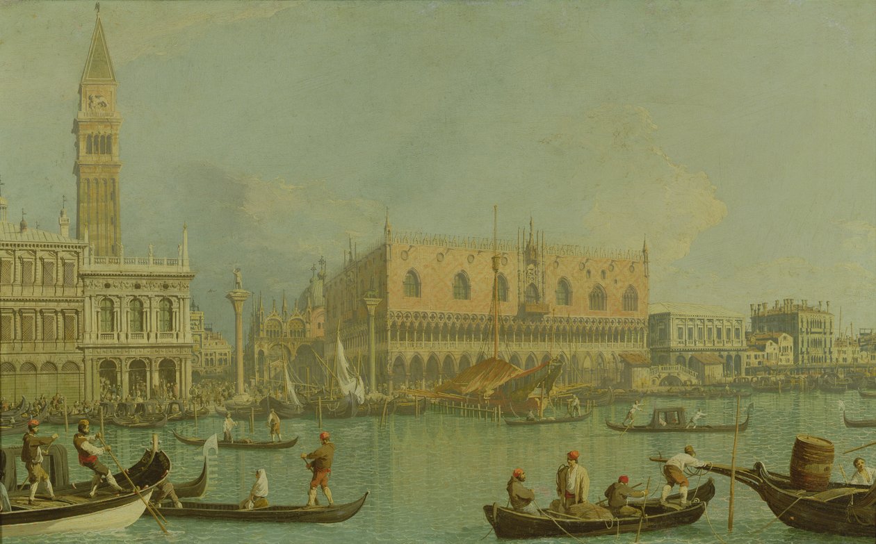 Pałac Książęcy i Piazzetta San Marco, ok. 1755 autorstwa Giovanni Antonio Canal