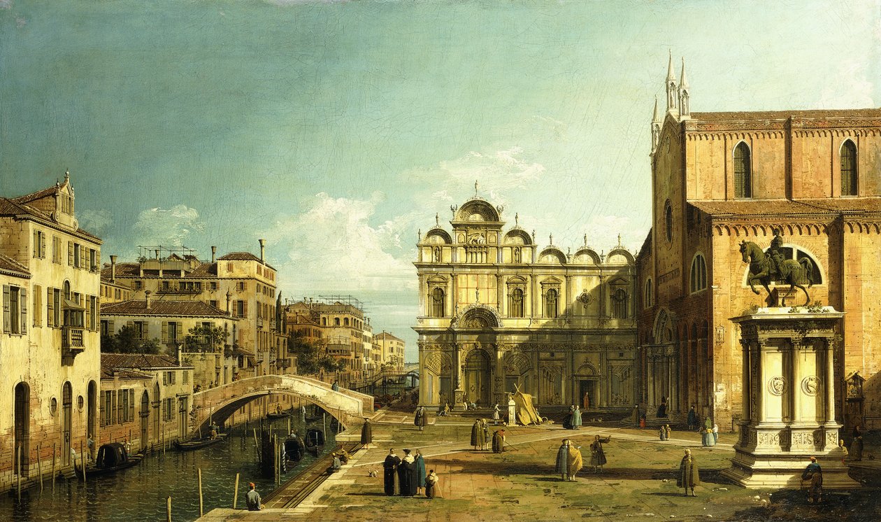 Campo Santi Giovanni e Paolo, Wenecja, 1738-9 autorstwa Giovanni Antonio Canal