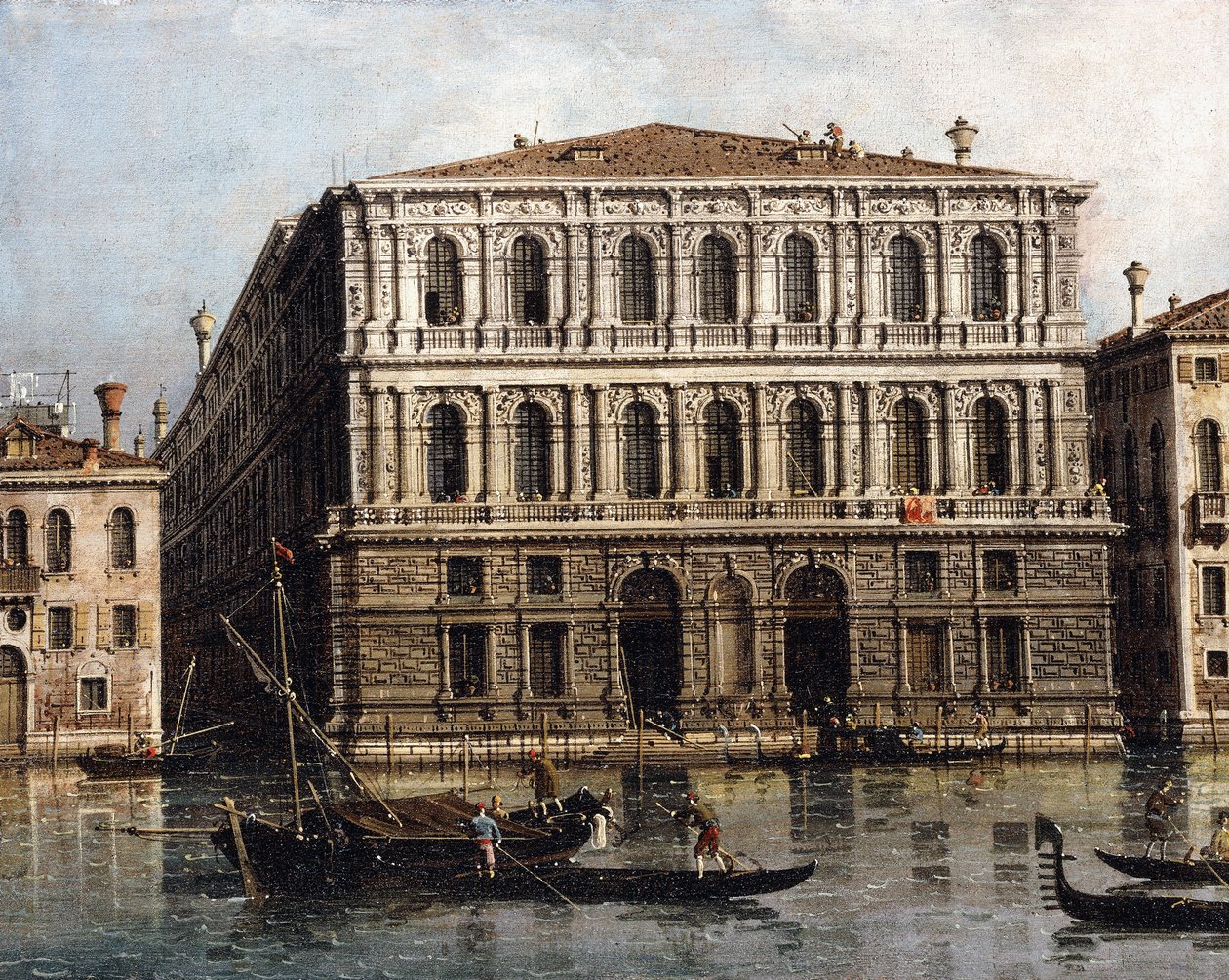 Palazzo Pesaro od strony Canal Grande, Wenecja, autorstwa Giovanni Antonio Canal