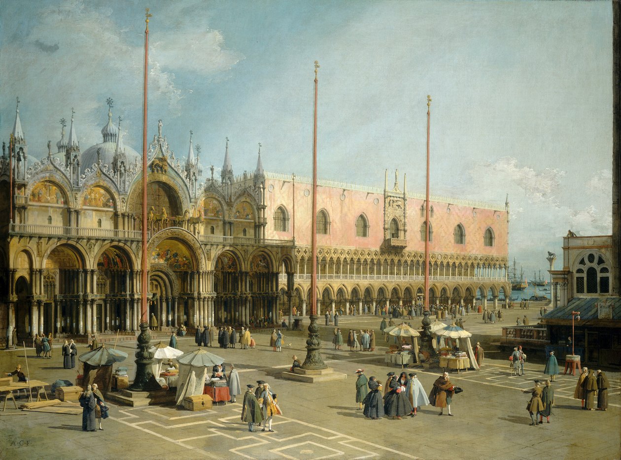 Plac Świętego Marka, Wenecja, 1742-44 autorstwa Giovanni Antonio Canal