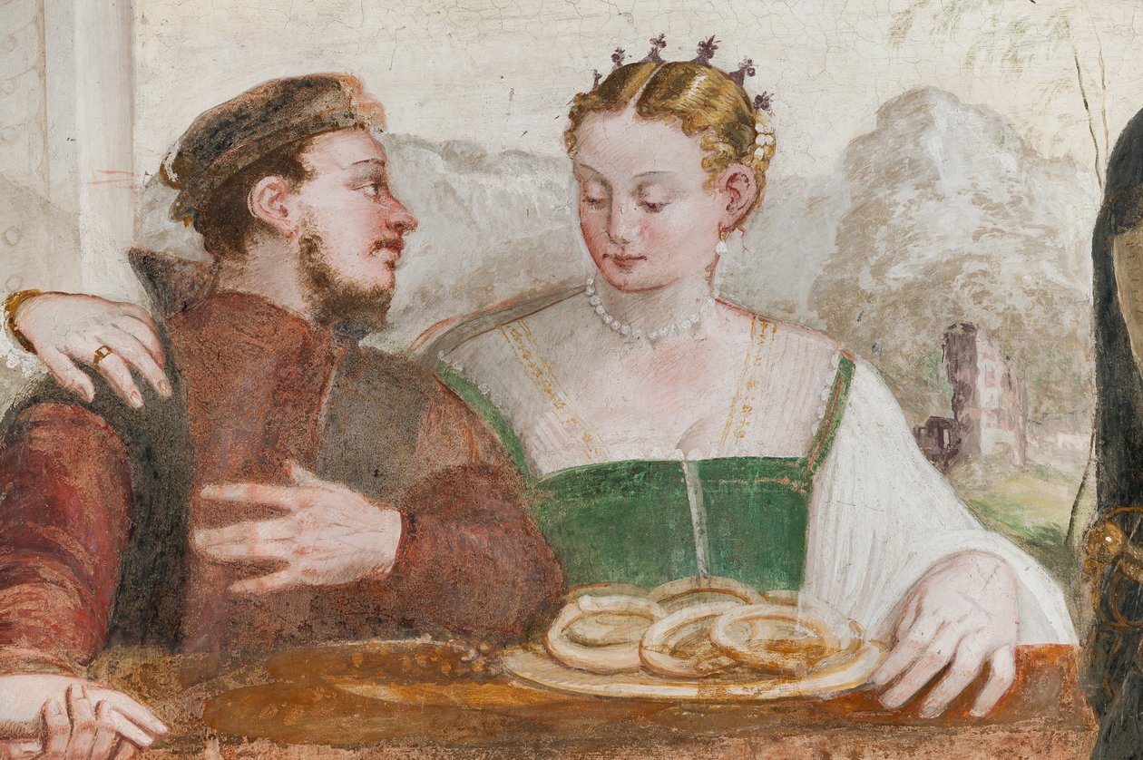 Bankiet, Sala Główna, ok. 1570 (fresk) autorstwa Giovanni Antonio Fasolo