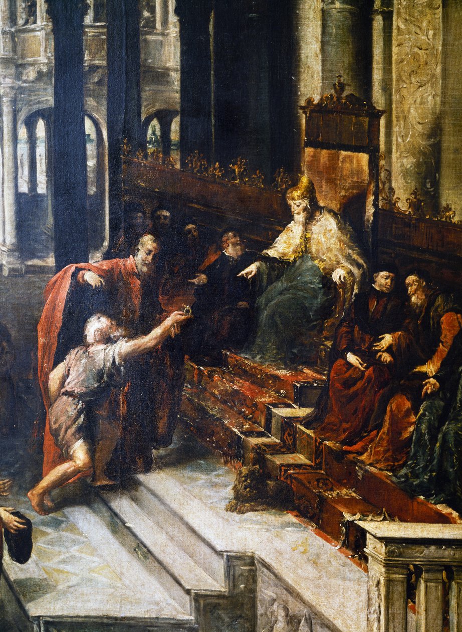 Rybak daje pierścień dożowi Wenecji Bartolomeo Gradenigo autorstwa Giovanni Antonio Guardi