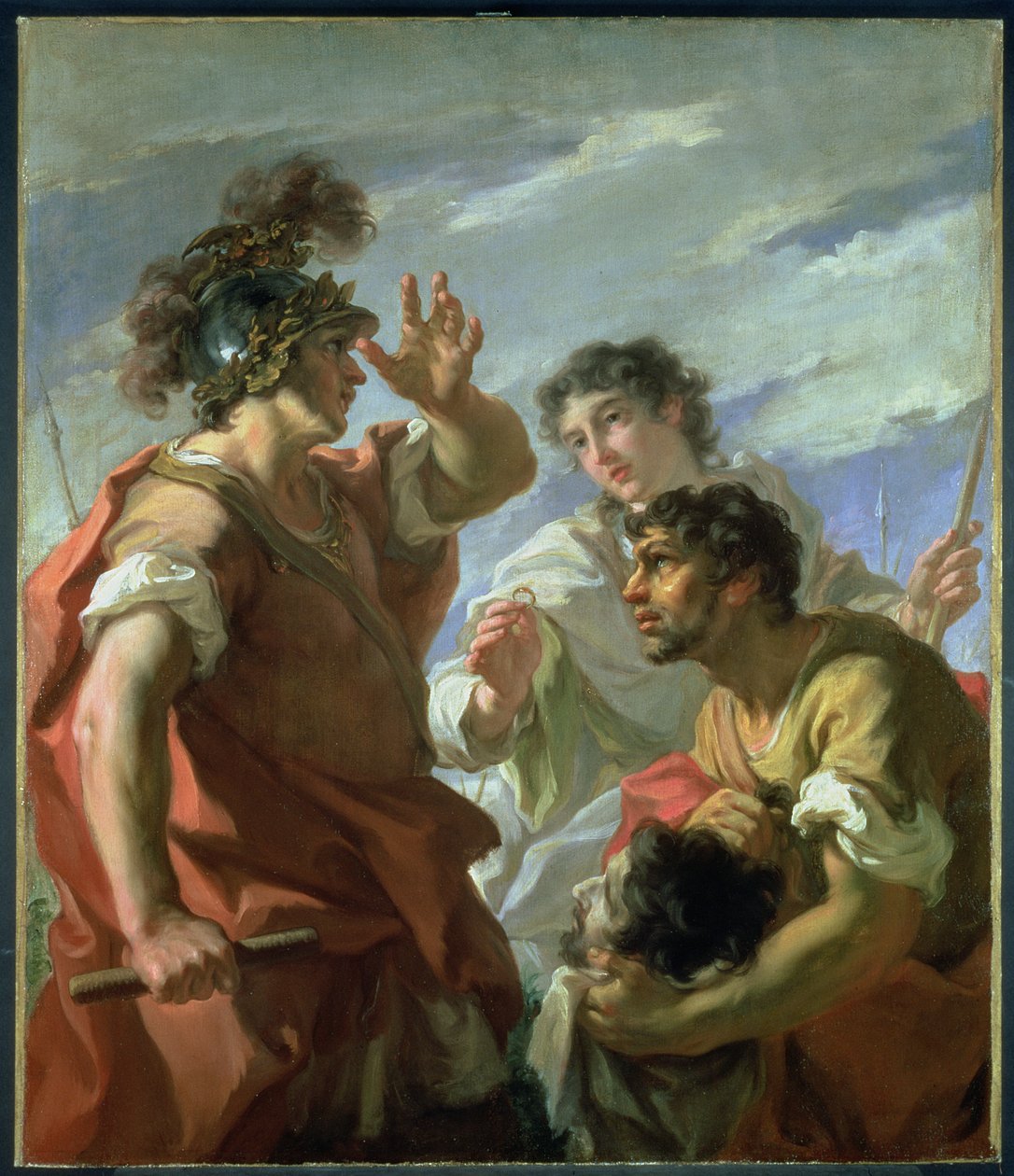 Cezar przed Aleksandrią, 1724-25 autorstwa Giovanni Antonio Pellegrini
