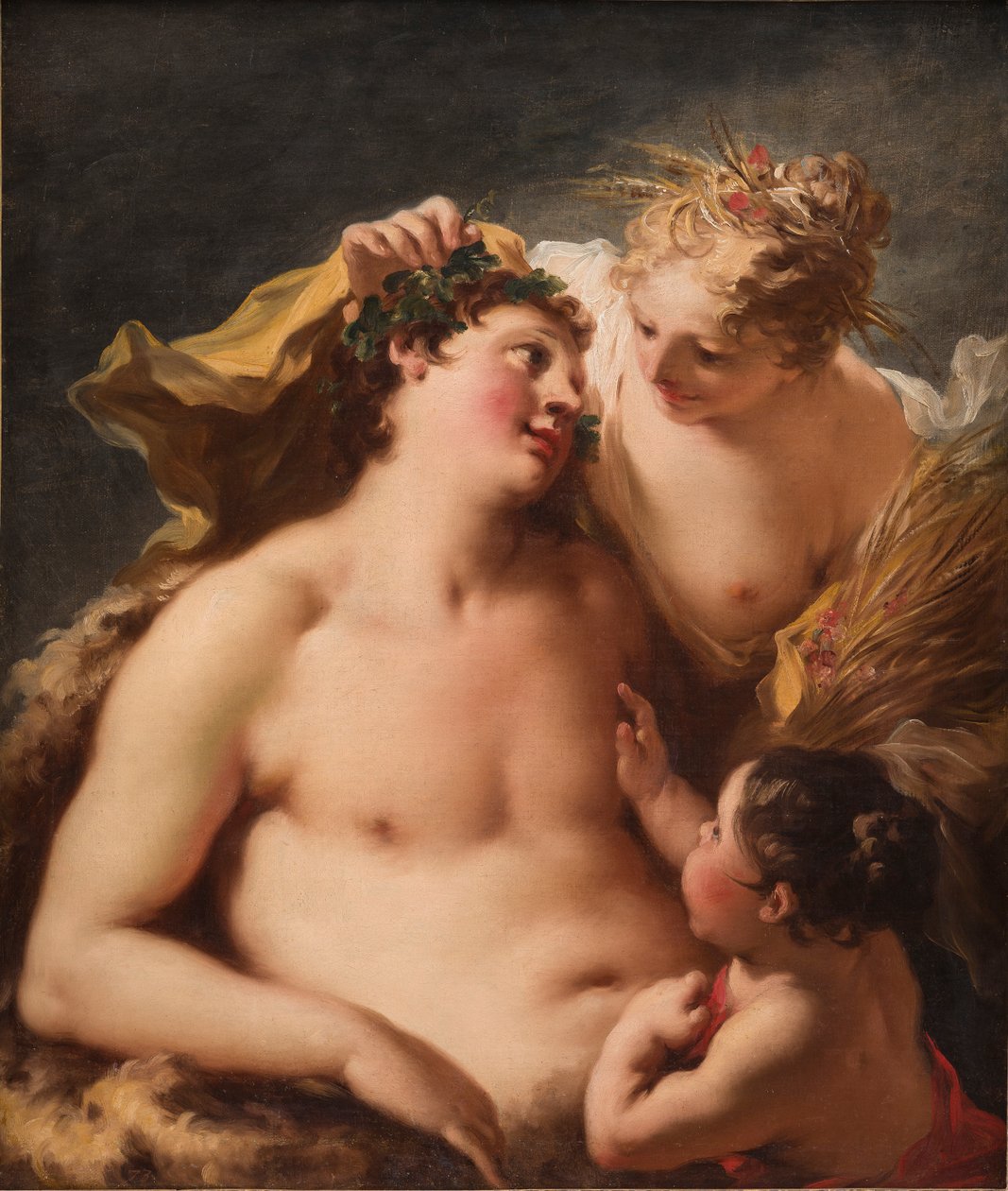 Ceres, Bachus i Kupidyn autorstwa Giovanni Antonio Pellegrini