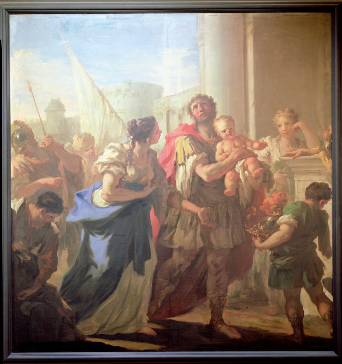 Hektor i Andromacha, ok. 1708-10 (olej na płótnie) autorstwa Giovanni Antonio Pellegrini