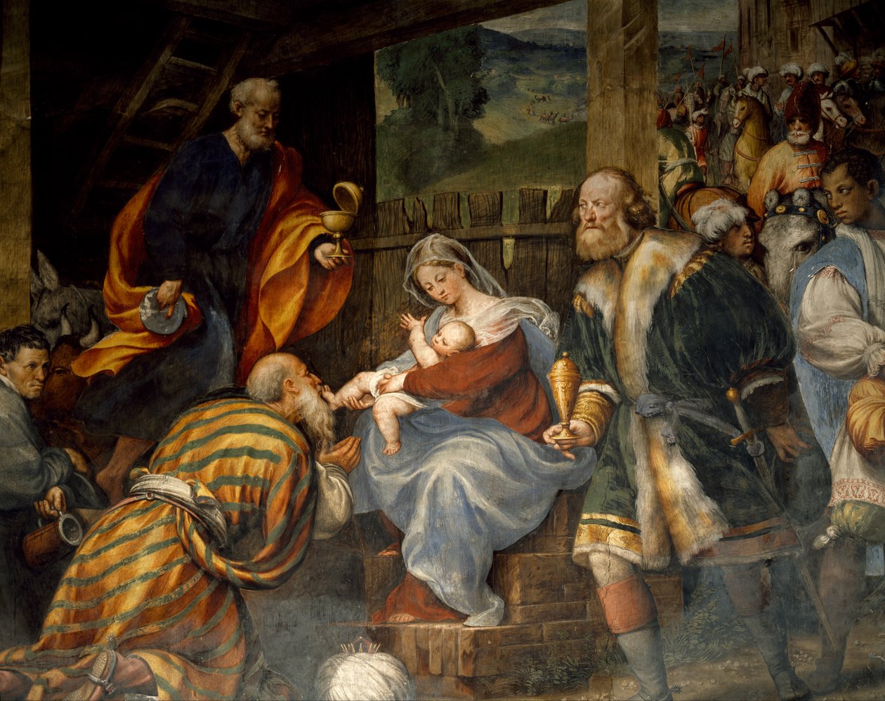 Pokłon Trzech Króli autorstwa Giovanni Antonio Pordenone