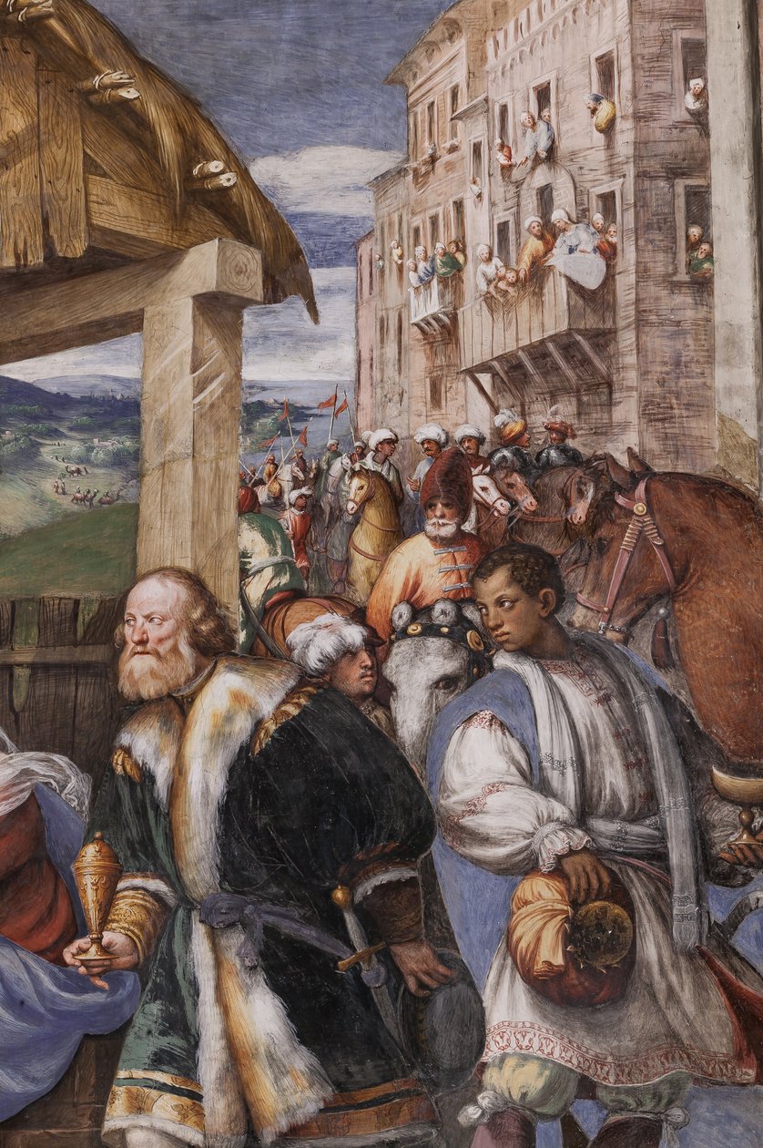 Adoracja Trzech Króli i Adoracja Pasterzy autorstwa Giovanni Antonio Pordenone