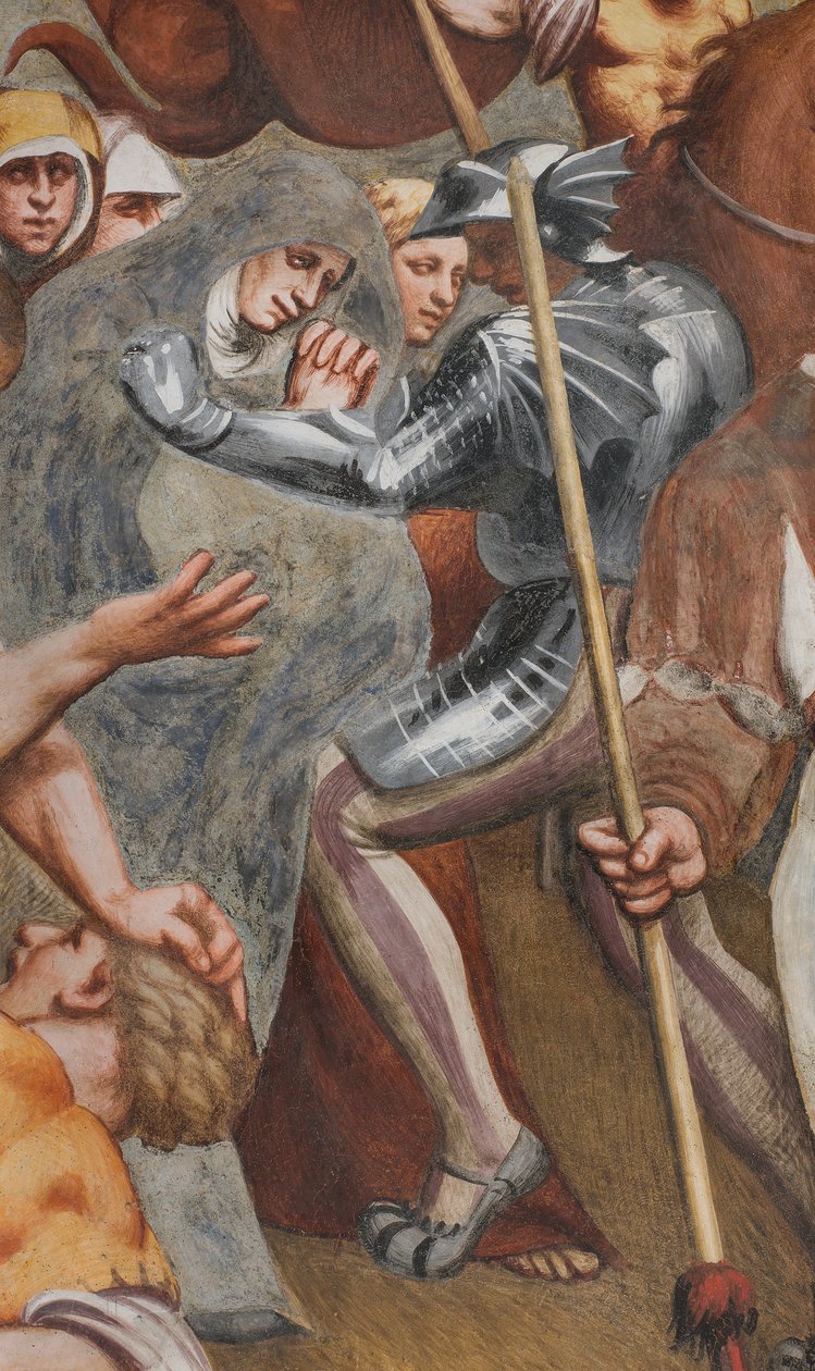 Nawa środkowa, pierwsze przęsło południowe, Chrystus przybity do krzyża, Pordenone autorstwa Giovanni Antonio Pordenone