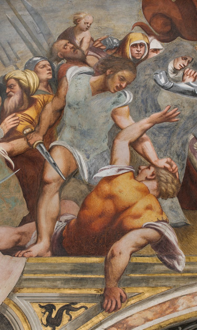 Nawa środkowa, pierwsze przęsło południowe, Chrystus przybity do krzyża, Pordenone autorstwa Giovanni Antonio Pordenone