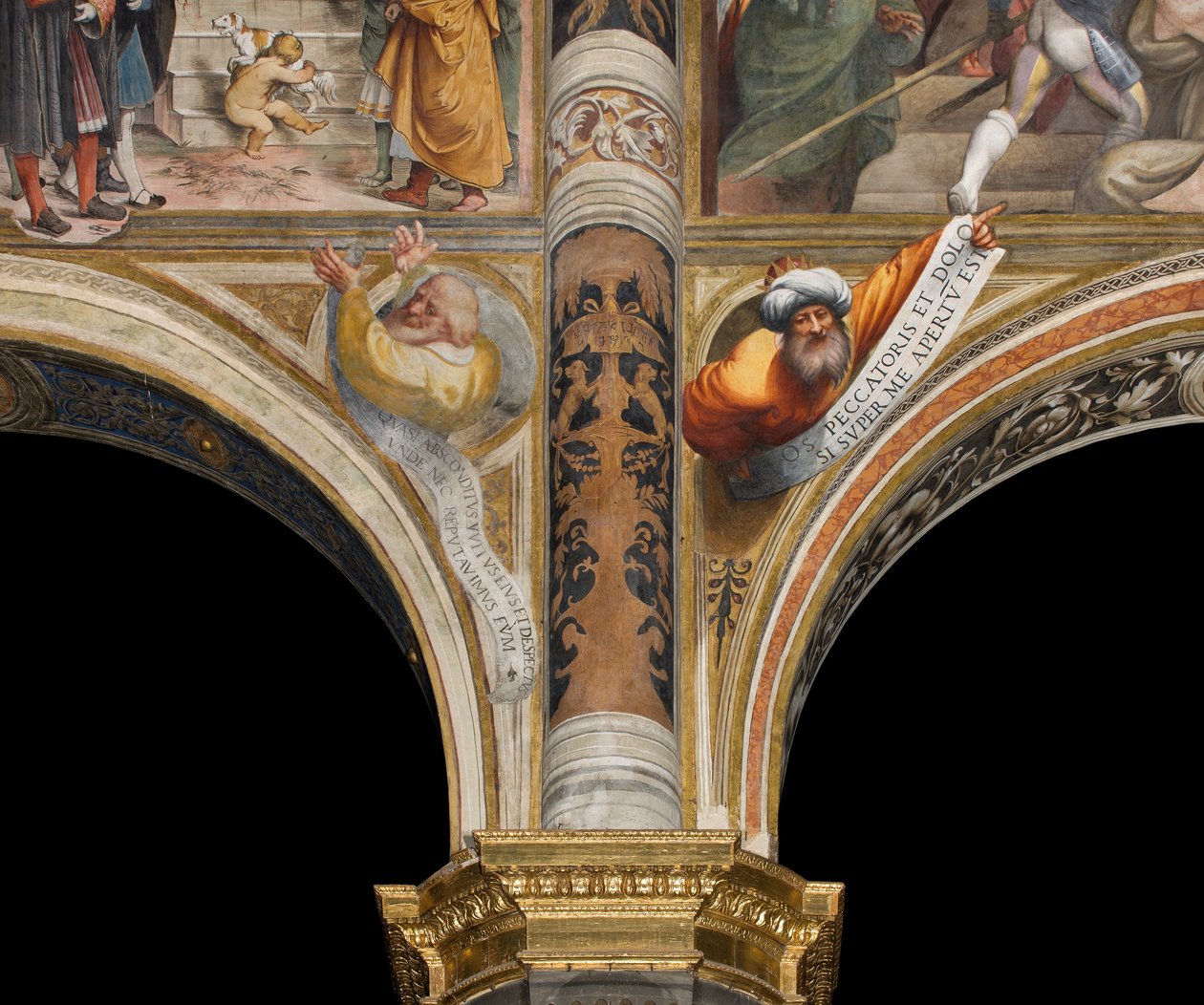 Nawa Środkowa, Plume Trzeciego i Czwartego Przęsła Południowego, IL Pordenone 1520, Popiersia z prorokami autorstwa Giovanni Antonio Pordenone