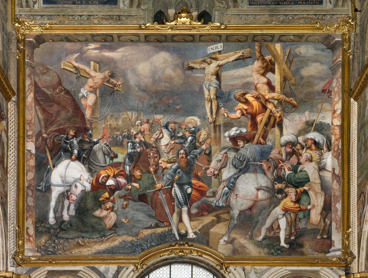 Kontrfaccata, IL Pordenone, Ukrzyżowanie 1520-21 autorstwa Giovanni Antonio Pordenone
