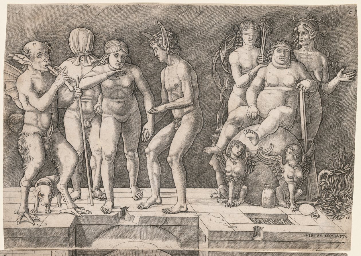 Alegoria Upadku Ignorancji Ludzkości: Virtus Combusta, c. 1500-1505. autorstwa Giovanni Antonio da Brescia