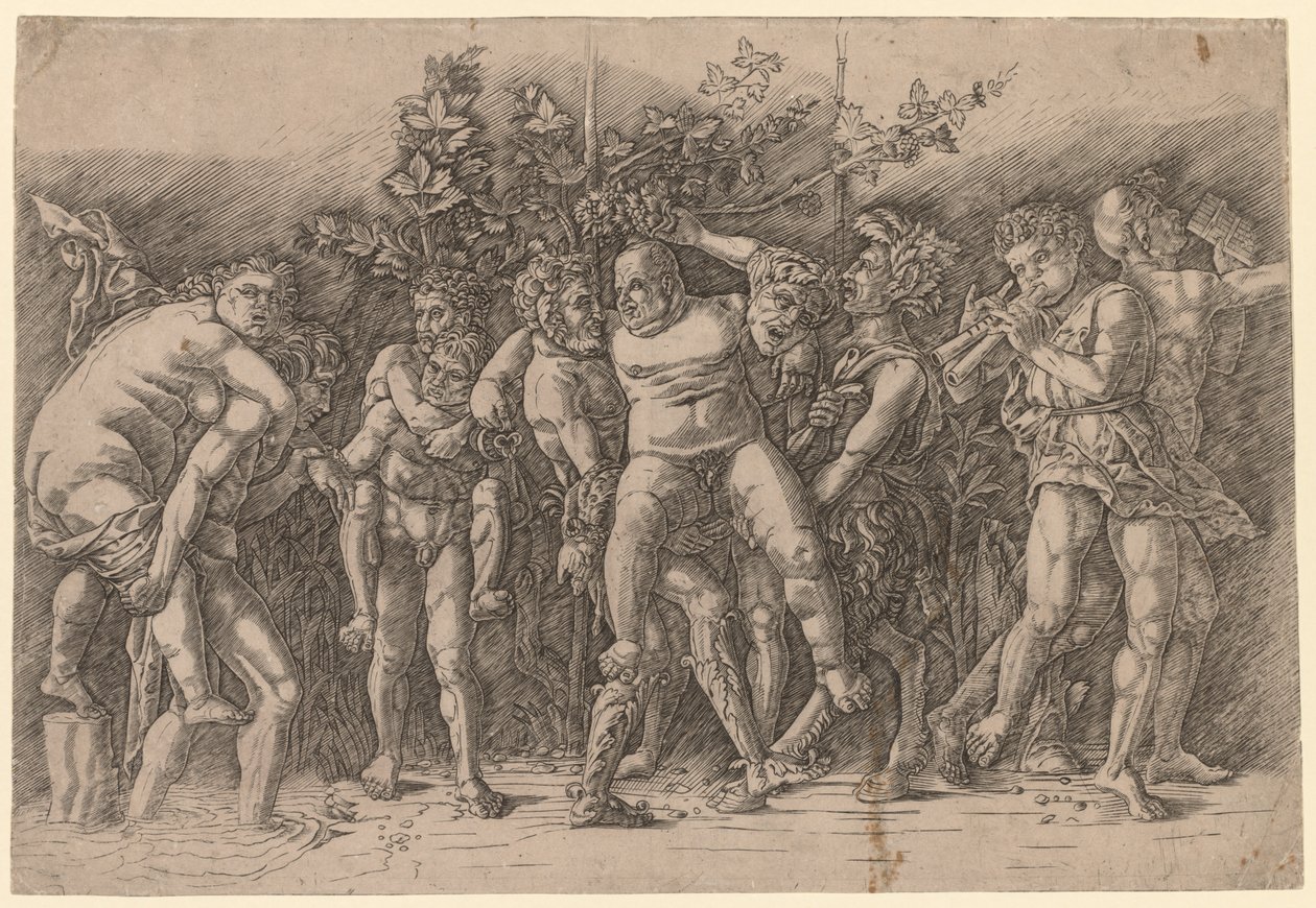 Bachanalia z Silenusem. autorstwa Giovanni Antonio da Brescia