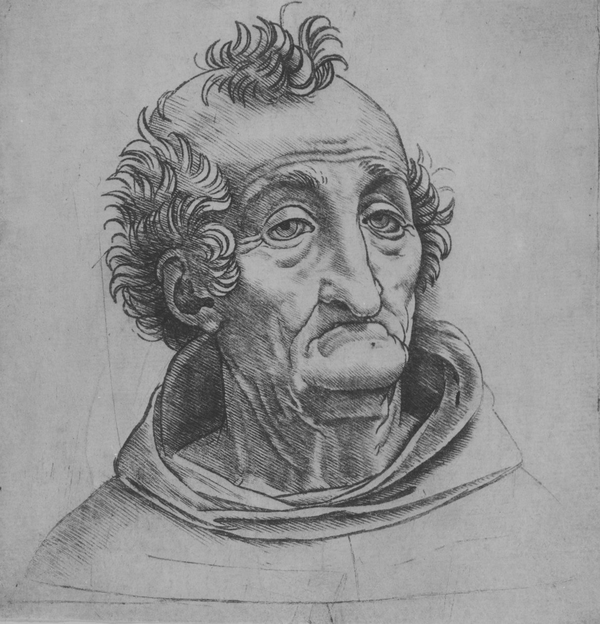 Głowa starego człowieka, ok. 1490-1525. autorstwa Giovanni Antonio da Brescia