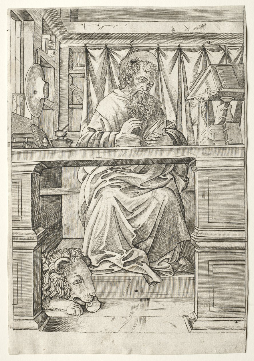 Św. Hieronim w swoim gabinecie autorstwa Giovanni Antonio da Brescia