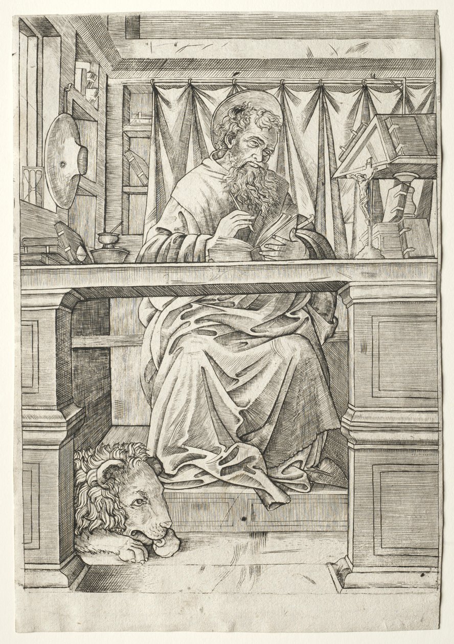 Św. Hieronim w swoim gabinecie, c. 1510. autorstwa Giovanni Antonio da Brescia