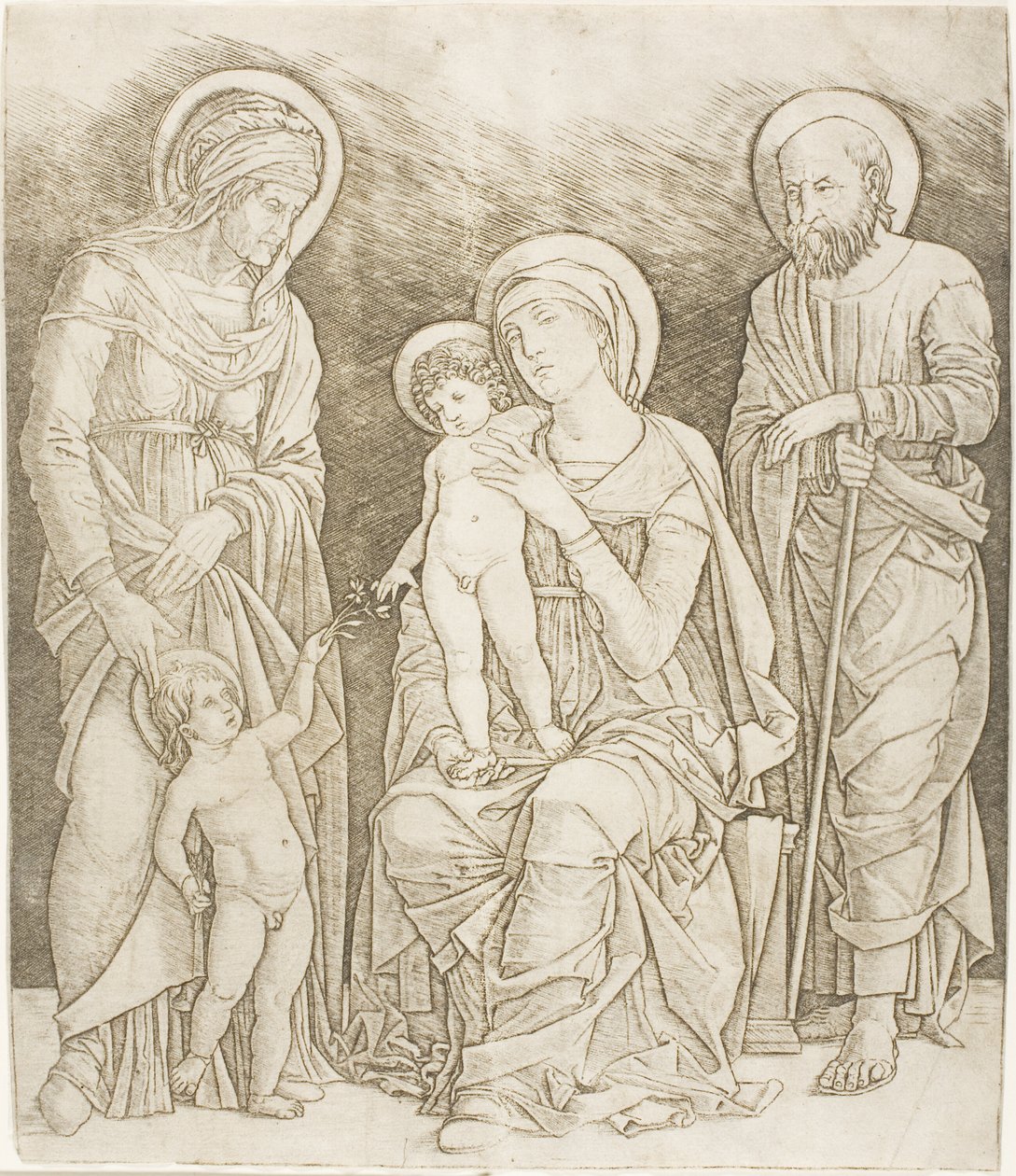 Święta Rodzina z Dzieciątkiem Św. Jan autorstwa Giovanni Antonio da Brescia