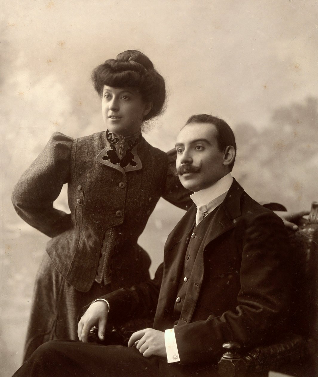 Alfredo Trombetta z żoną autorstwa Phillipe de Marlier