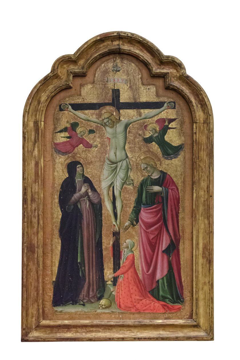 Ukrzyżowanie ze świętą Łucją, ok. 1465-70 (tempera na drewnie) autorstwa Giovanni Antonio da Pesaro