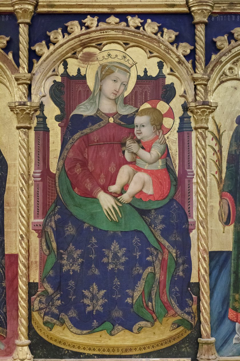 Madonna z Dzieciątkiem wśród świętych Jerome, Benedict autorstwa Giovanni Antonio da Pesaro