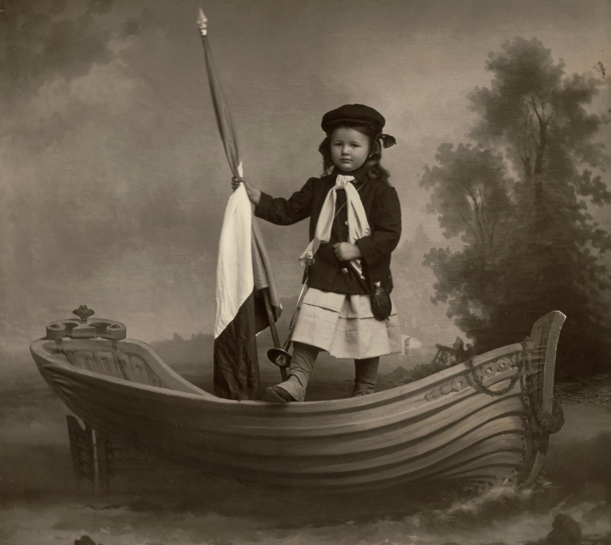 Portret Lidii Mastracchio z flagą autorstwa Phillipe de Marlier