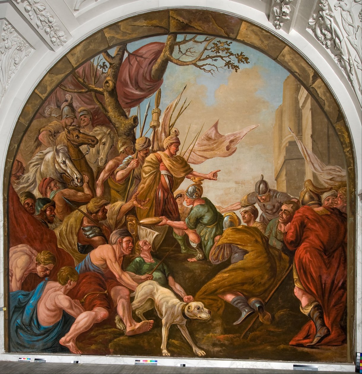 Rzymskie łupy złożone u stóp Klaudiusza Cywilisa autorstwa Giovanni Antonio de Groot