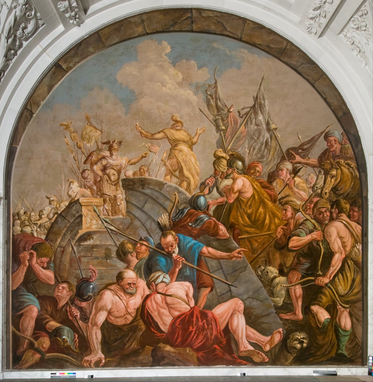 Negocjacje pokojowe między Claudius Civilis i Quintus Petillis Cerialis autorstwa Giovanni Antonio de Groot