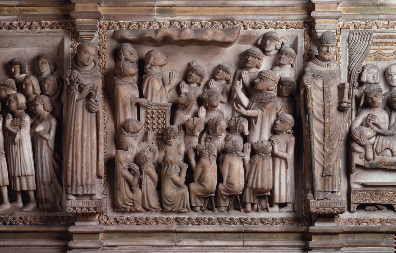 Cud chmury Rzeźba z białego marmuru, 1336-1339, autorstwa Giovanniego di Balduccio autorstwa Giovanni Balduccio