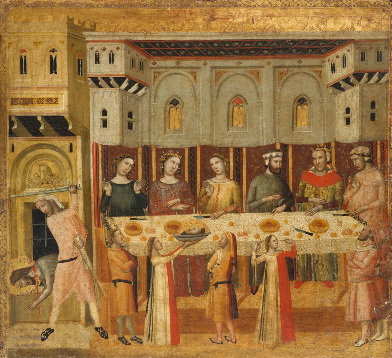 Święto Heroda i ścięcie baptysty, ok. godz. 1330-35. autorstwa Giovanni Baronzio